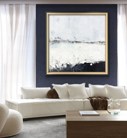 Minimalist Monochromic Landscape Textured Painting