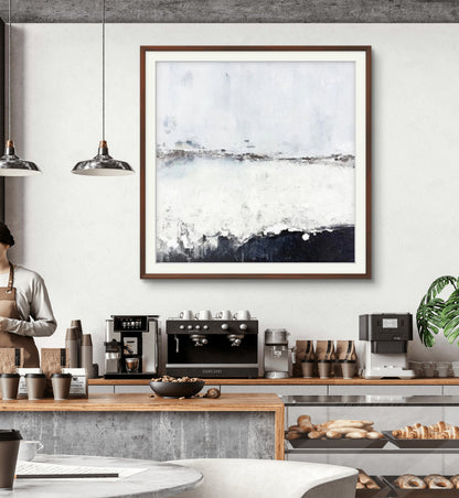 Minimalist Monochromic Landscape Textured Painting