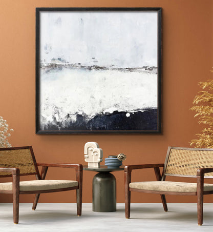 Minimalist Monochromic Landscape Textured Painting