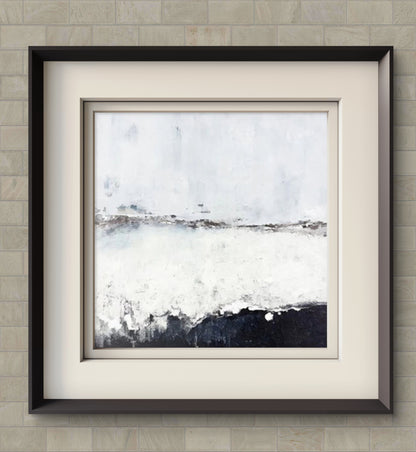 Minimalist Monochromic Landscape Textured Painting
