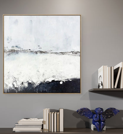 Minimalist Monochromic Landscape Textured Painting