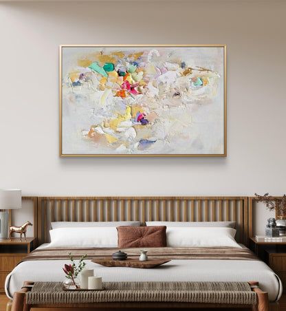 Modern Bloom – Colourful Textured Abstract Palette Knife Artwork
