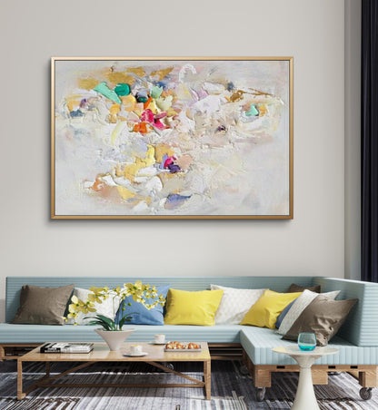 Modern Bloom – Colourful Textured Abstract Palette Knife Artwork