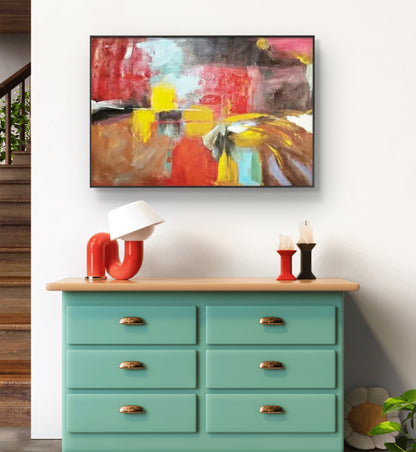 Modern Colourful Textured Minimalist Wall Painting