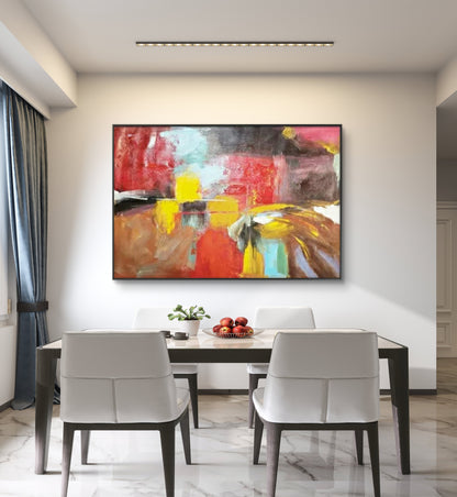 Modern Colourful Textured Minimalist Wall Painting
