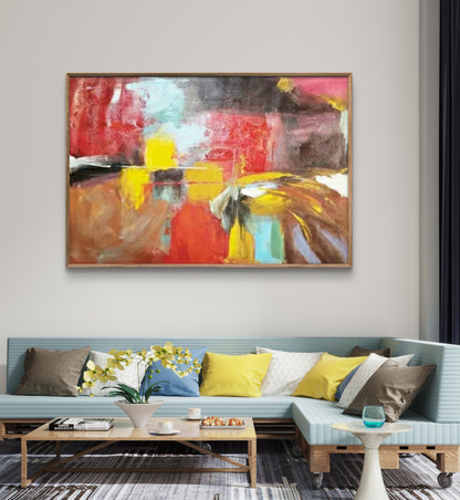 Modern Colourful Textured Minimalist Wall Painting