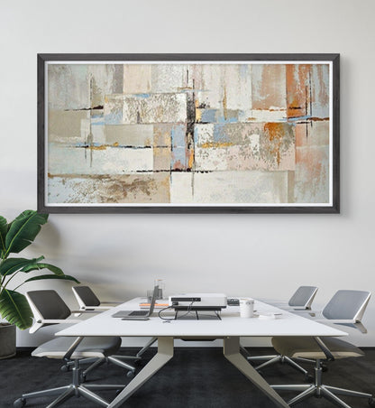 Modern Neutral Colours Minimalist Oil Painting