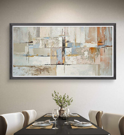 Modern Neutral Colours Minimalist Oil Painting