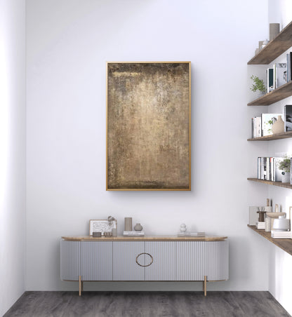 Neutral Concrete Style Taupe Wabi-Sabi Textured Art