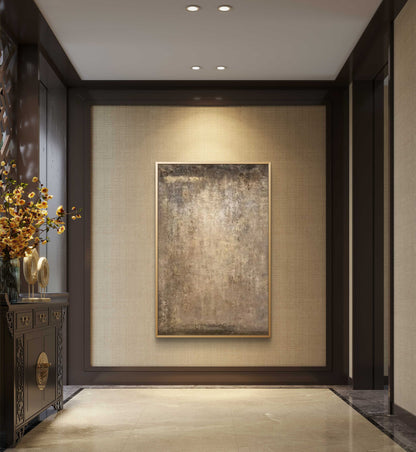 Neutral Concrete Style Taupe Wabi-Sabi Textured Art