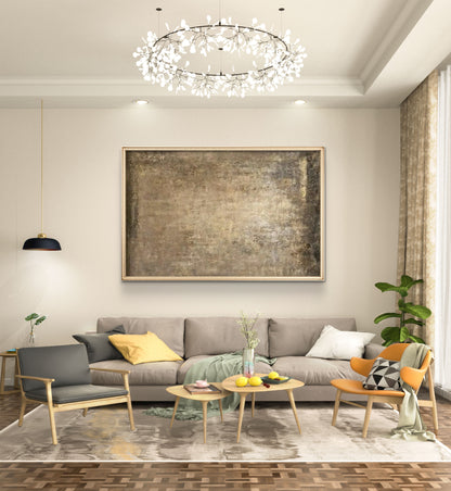 Neutral Concrete Style Taupe Wabi-Sabi Textured Art