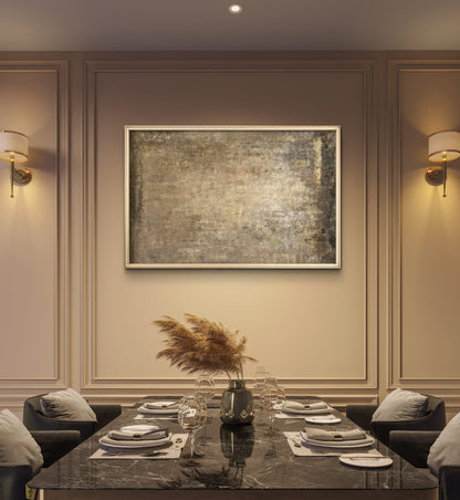 Neutral Concrete Style Taupe Wabi-Sabi Textured Art