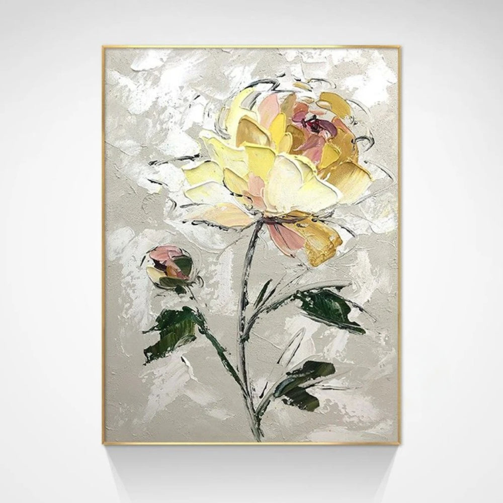 Nordic Abstract Texture Rose Set of 3 Wall Painting