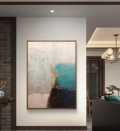 Nordic Minimalist 100% Hand Painted Mural Wall Art