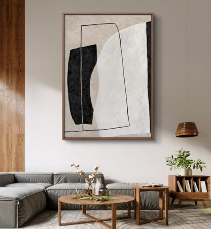 Nordic Morandi Colour Minimal Geometric Painting