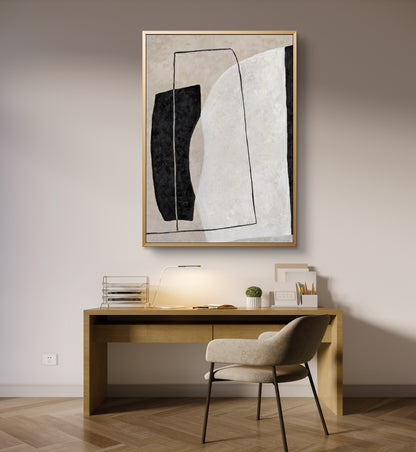 Nordic Morandi Colour Minimal Geometric Painting