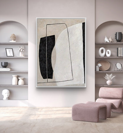 Nordic Morandi Colour Minimal Geometric Painting