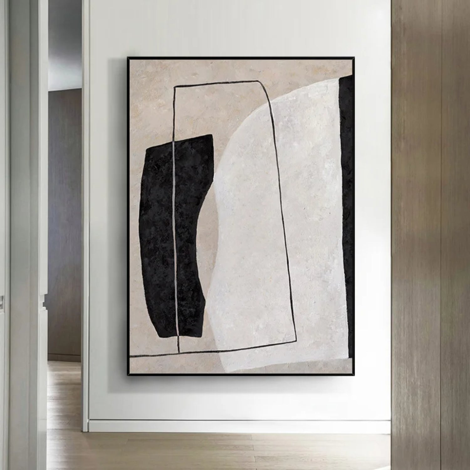 Nordic Morandi Colour Minimal Geometric Painting