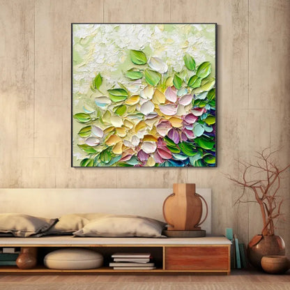 Petal Harmony Multicolor Floral Texture on Soft Beige