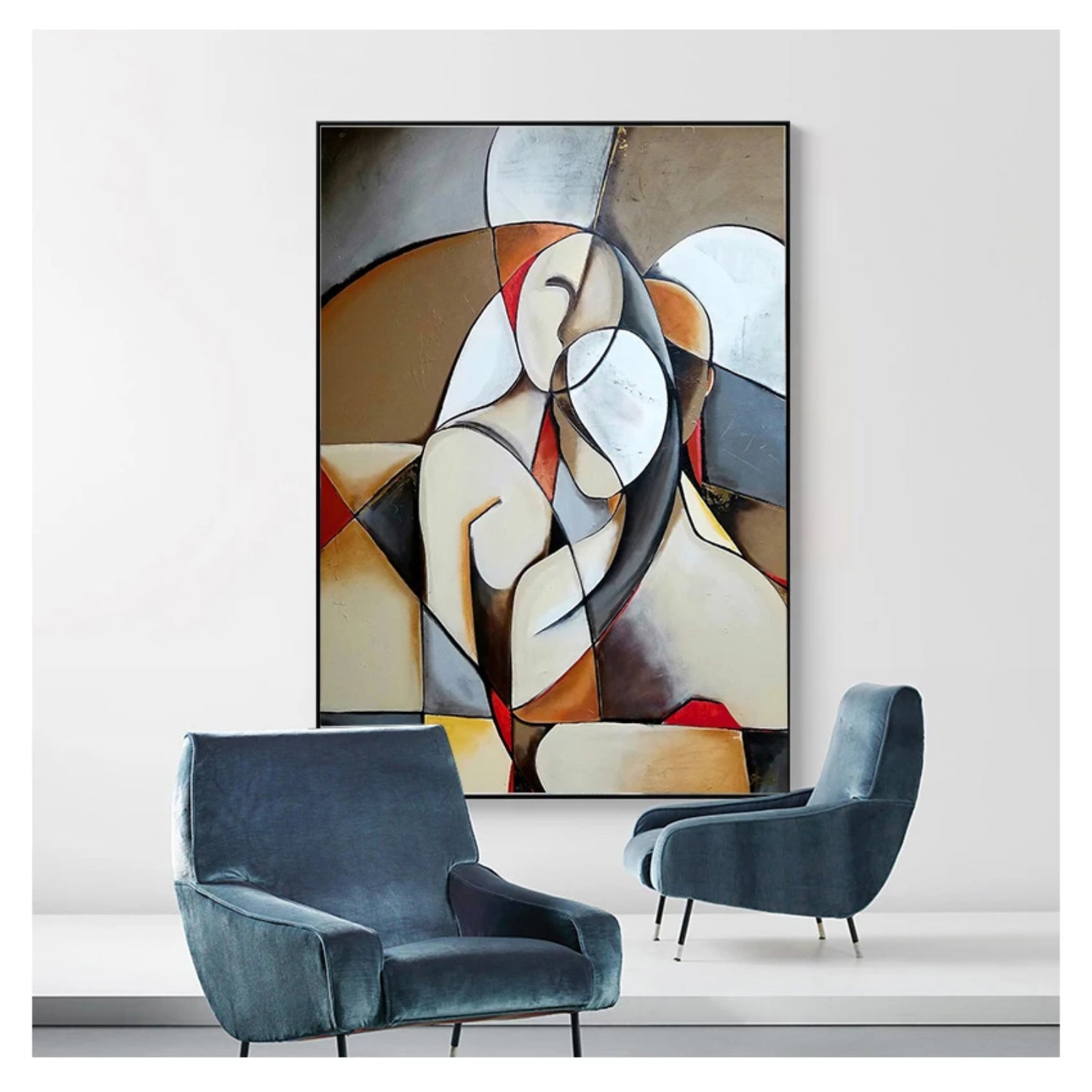 Picasso's Dreaming Woman Abstract Canvas Poster