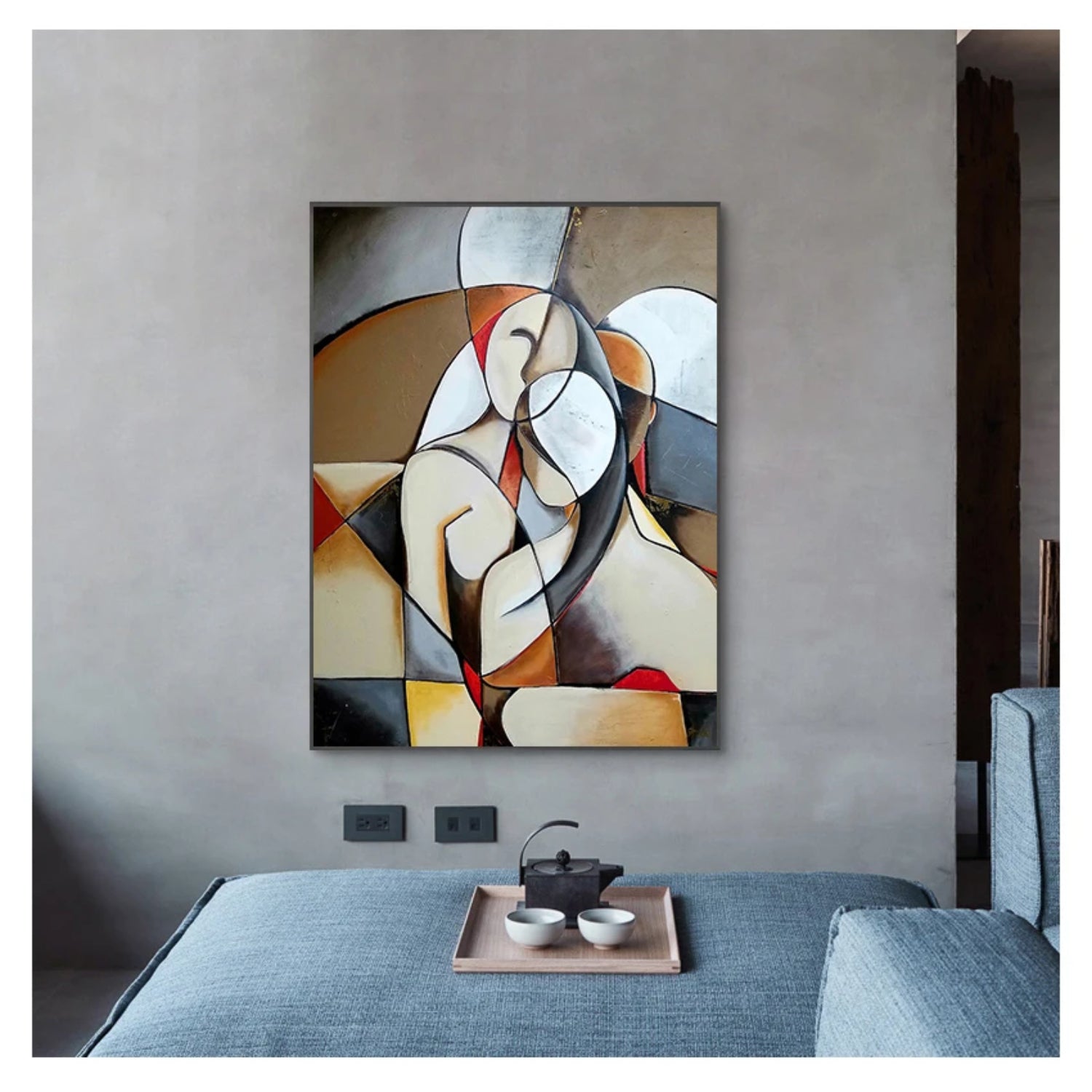 Picasso's Dreaming Woman Abstract Canvas Poster