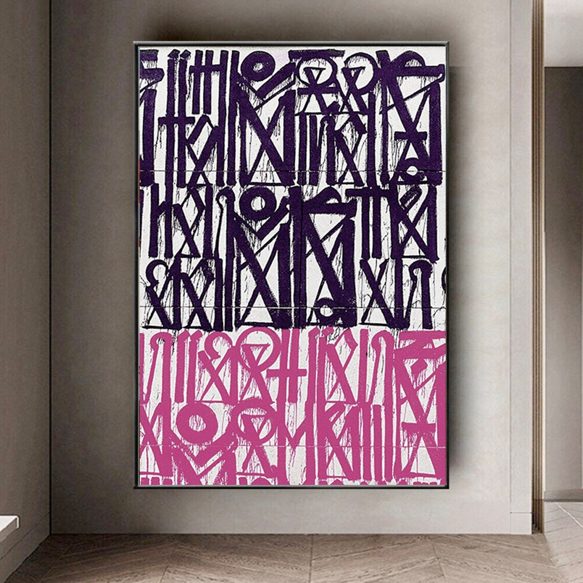 Pink and Purple Retna Graffiti Pop Art