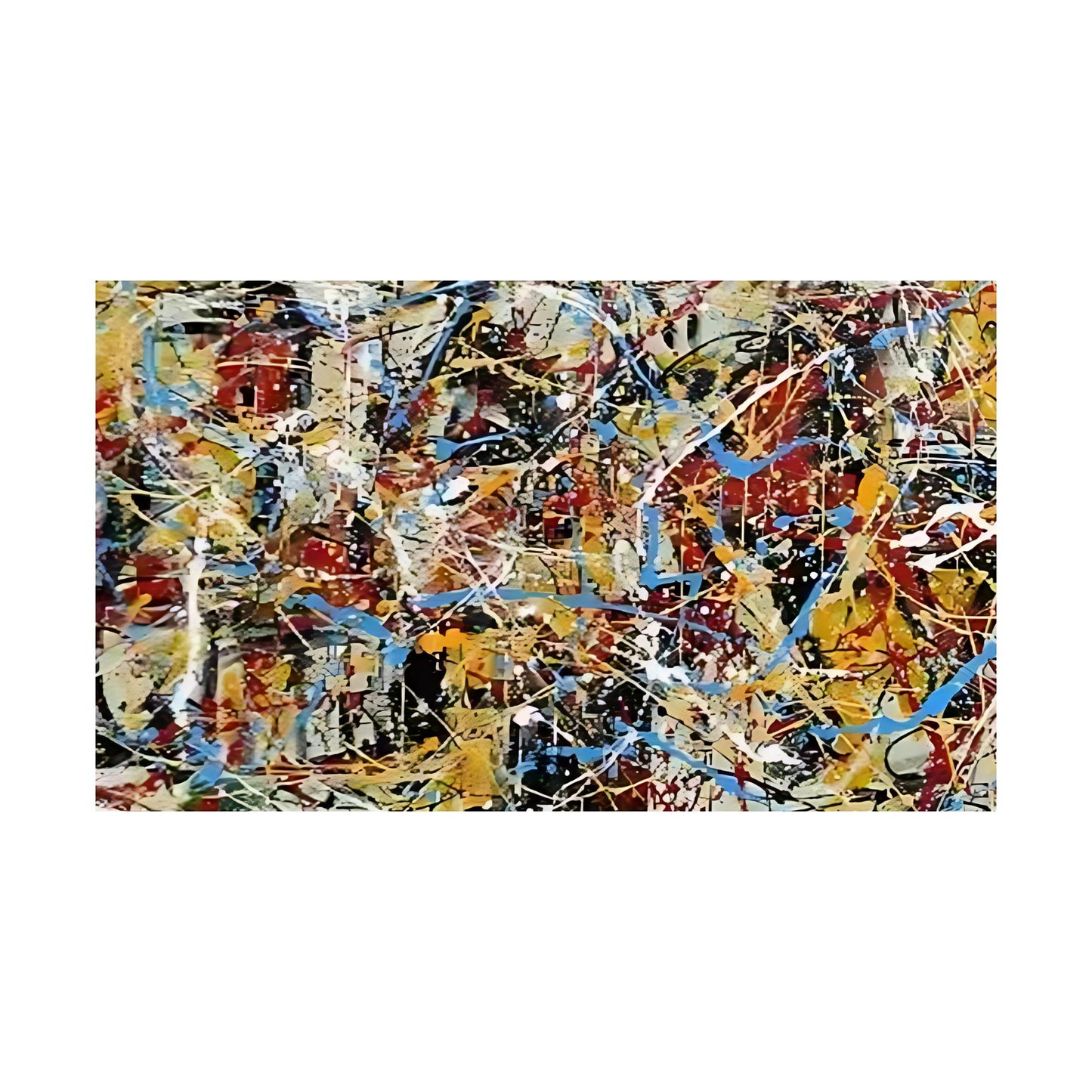 Large Abstract Expressionist Painting – Pollock-Inspired Drip Art | Modern Wall Decor