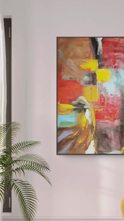 Modern Colourful Textured Minimalist Wall Painting