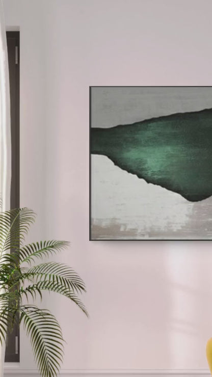Thick Textured Green Porch 100% Hand Painted Art