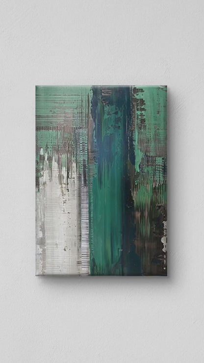 Nordic Interior Green Texture Minimalist Painting