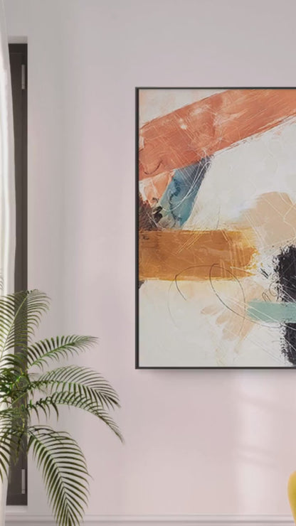 Acrylic Neutral Colour 100% Hand Painted Wall Art