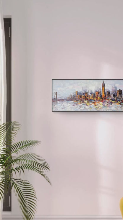 Beautiful London City 100% Hand Painted Wall Art