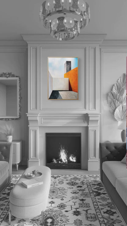 Architectural Landscape Decorative Abstract Painting