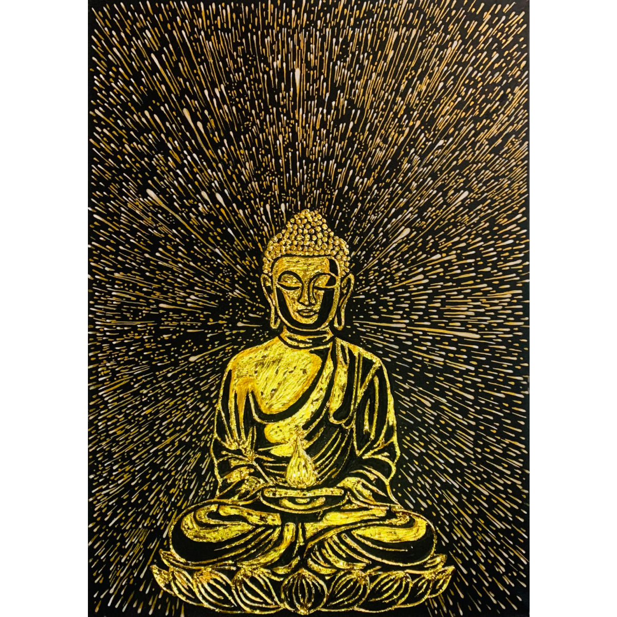 Radiant Buddha: A 3D Textured Journey to Enlightenment