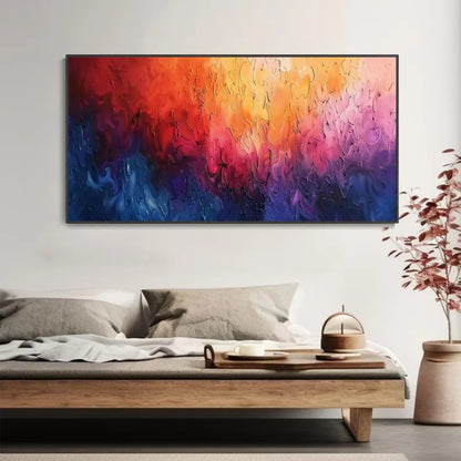Golden Cascade Yellow Flower Texture Painting