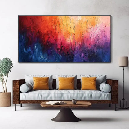 Golden Cascade Yellow Flower Texture Painting