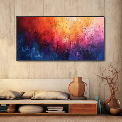 Golden Cascade Yellow Flower Texture Painting