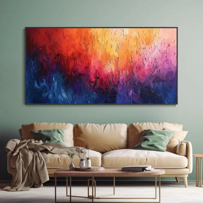Golden Cascade Yellow Flower Texture Painting