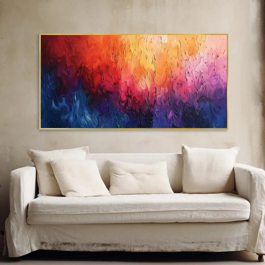 Radiant Depths Abstract Flame Colour Wall Art