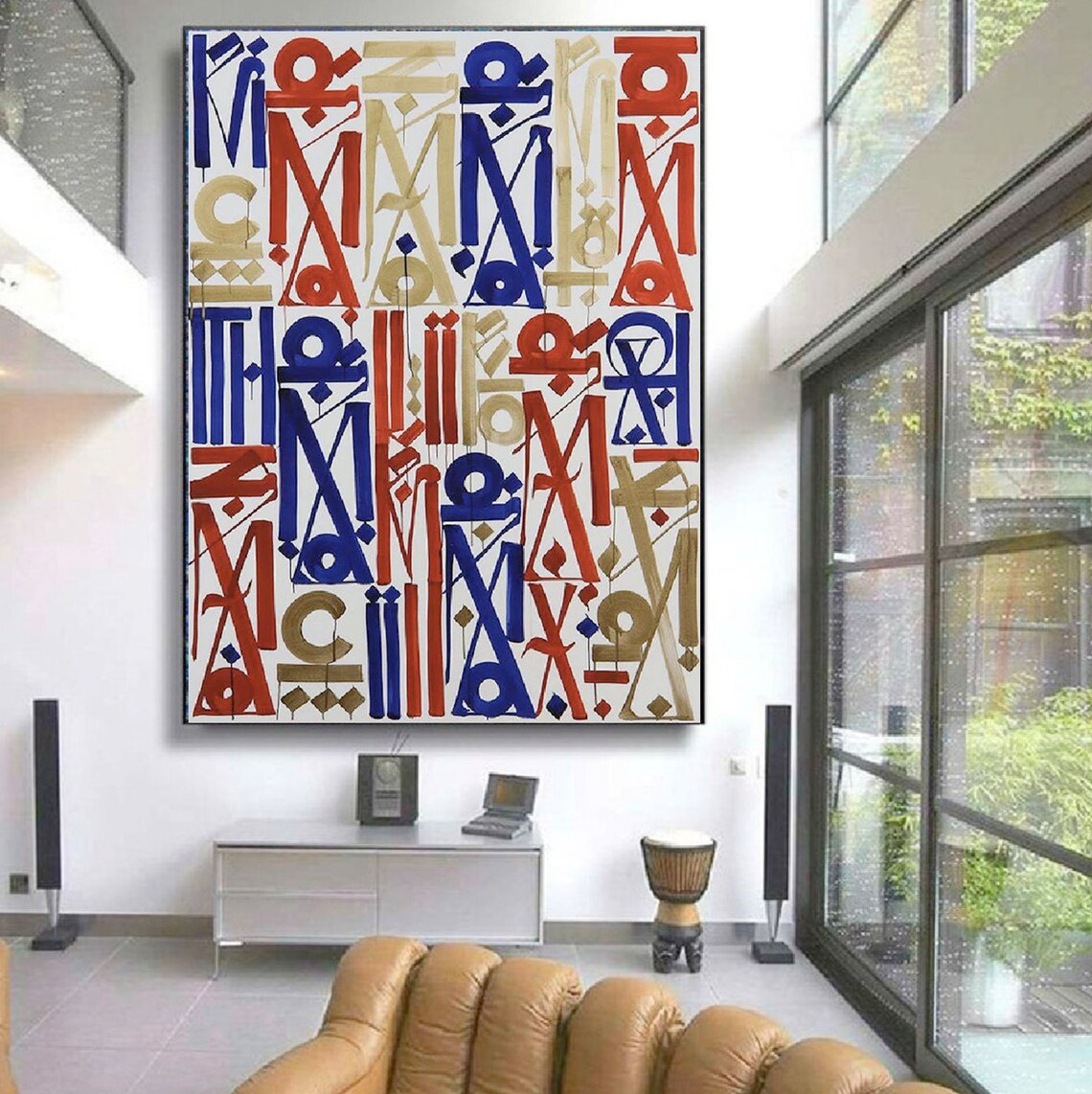 Red and Blue Retna Street Graffiti Pop Art