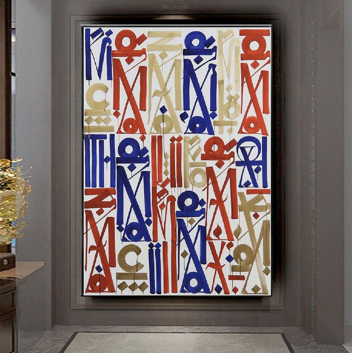 Red and Blue Retna Street Graffiti Pop Art