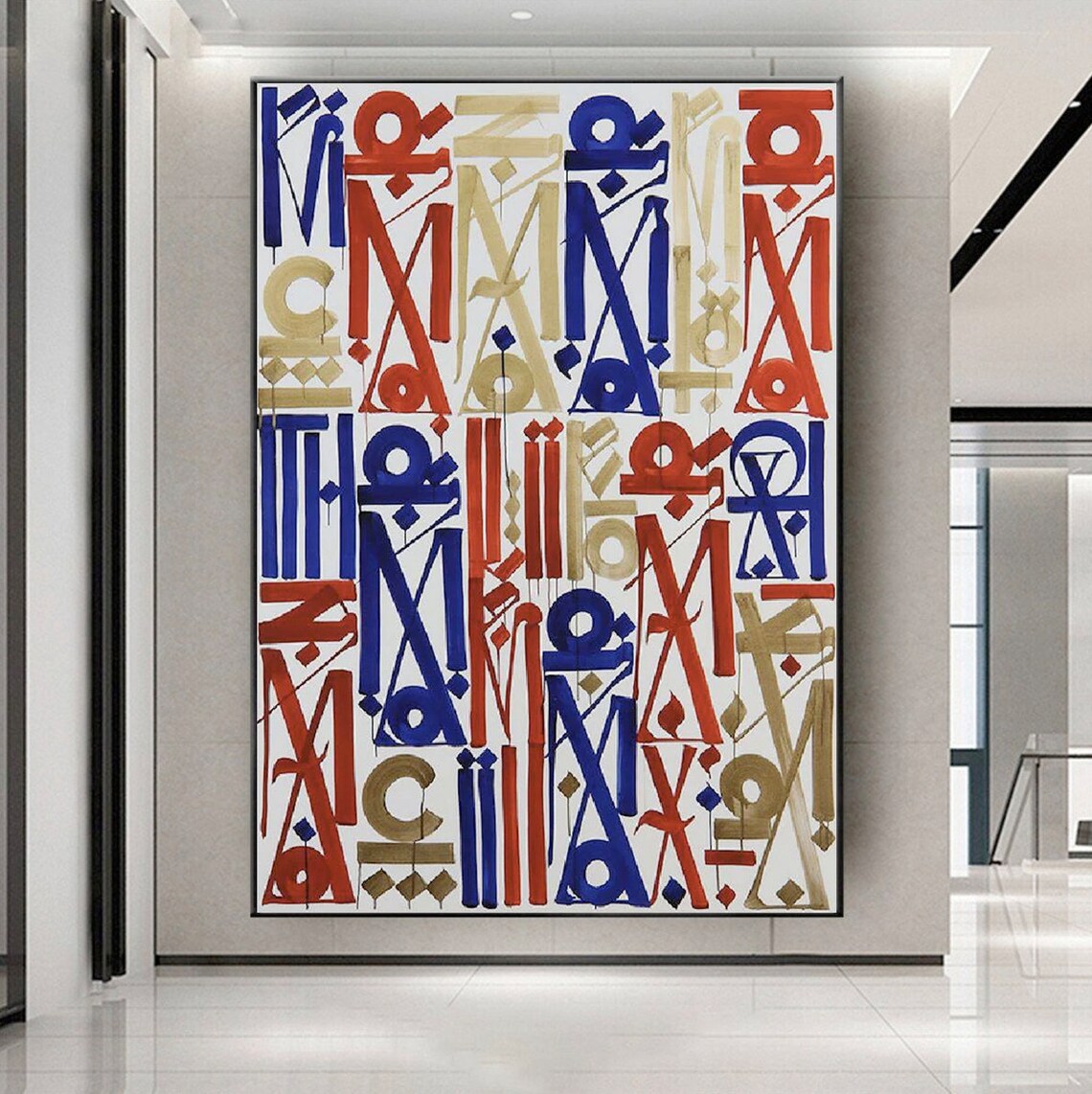 Red and Blue Retna Street Graffiti Pop Art