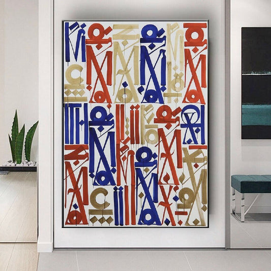 Red and Blue Retna Street Graffiti Pop Art