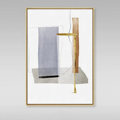 Set of 3 Gold Foil Home Decoration Abstract Wall Painting
