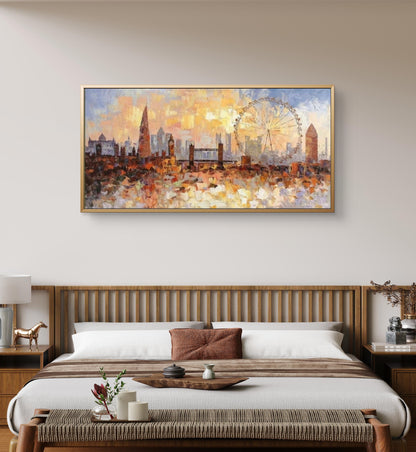 Skyline London Cityscape 3D Knife Texture Painting