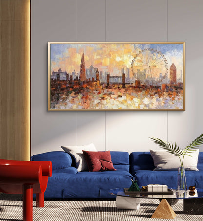 Skyline London Cityscape 3D Knife Texture Painting