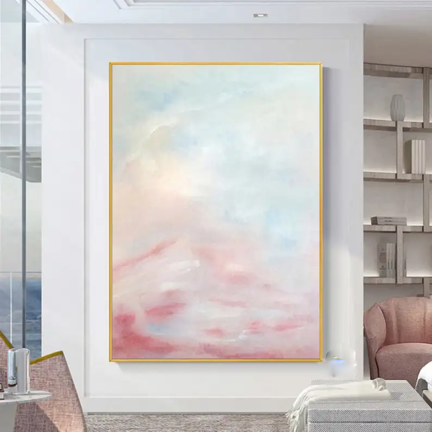 Soft Pastel Abstract Painting for Elegant and Serene