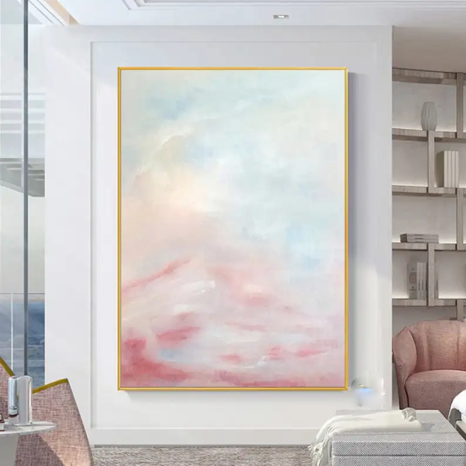 Soft Pastel Abstract Painting for Elegant and Serene