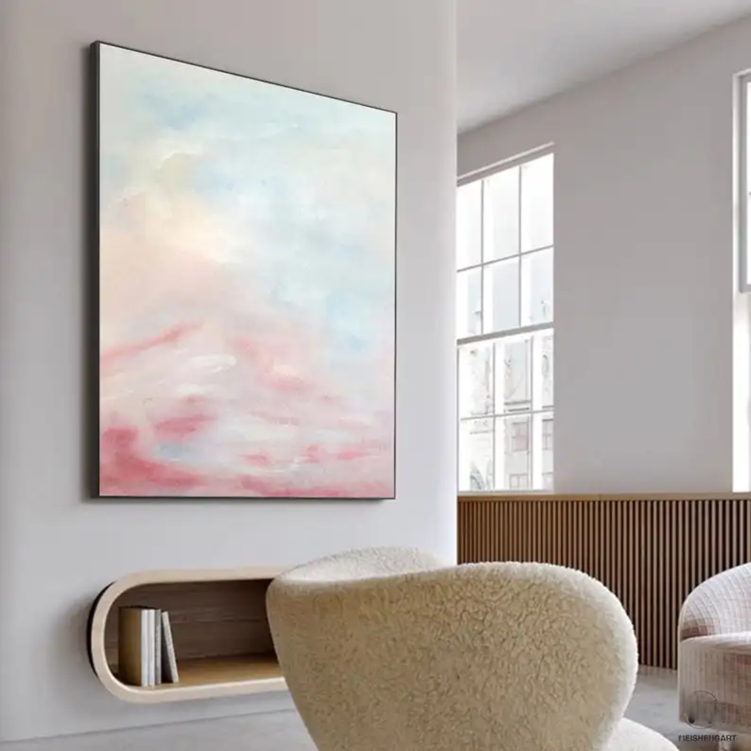 Soft Pastel Abstract Painting for Elegant and Serene