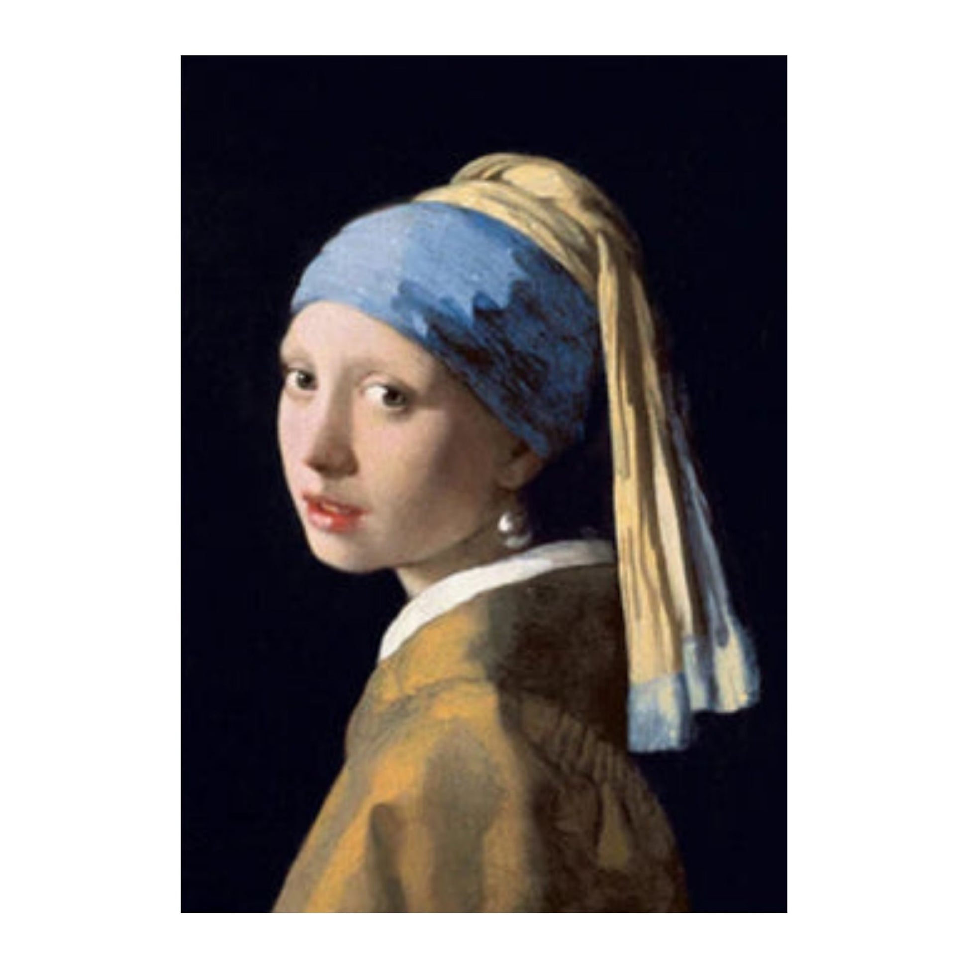 Girl with a Pearl Earring hand-painted Vermeer reproduction — classic oil portrait on canvas.